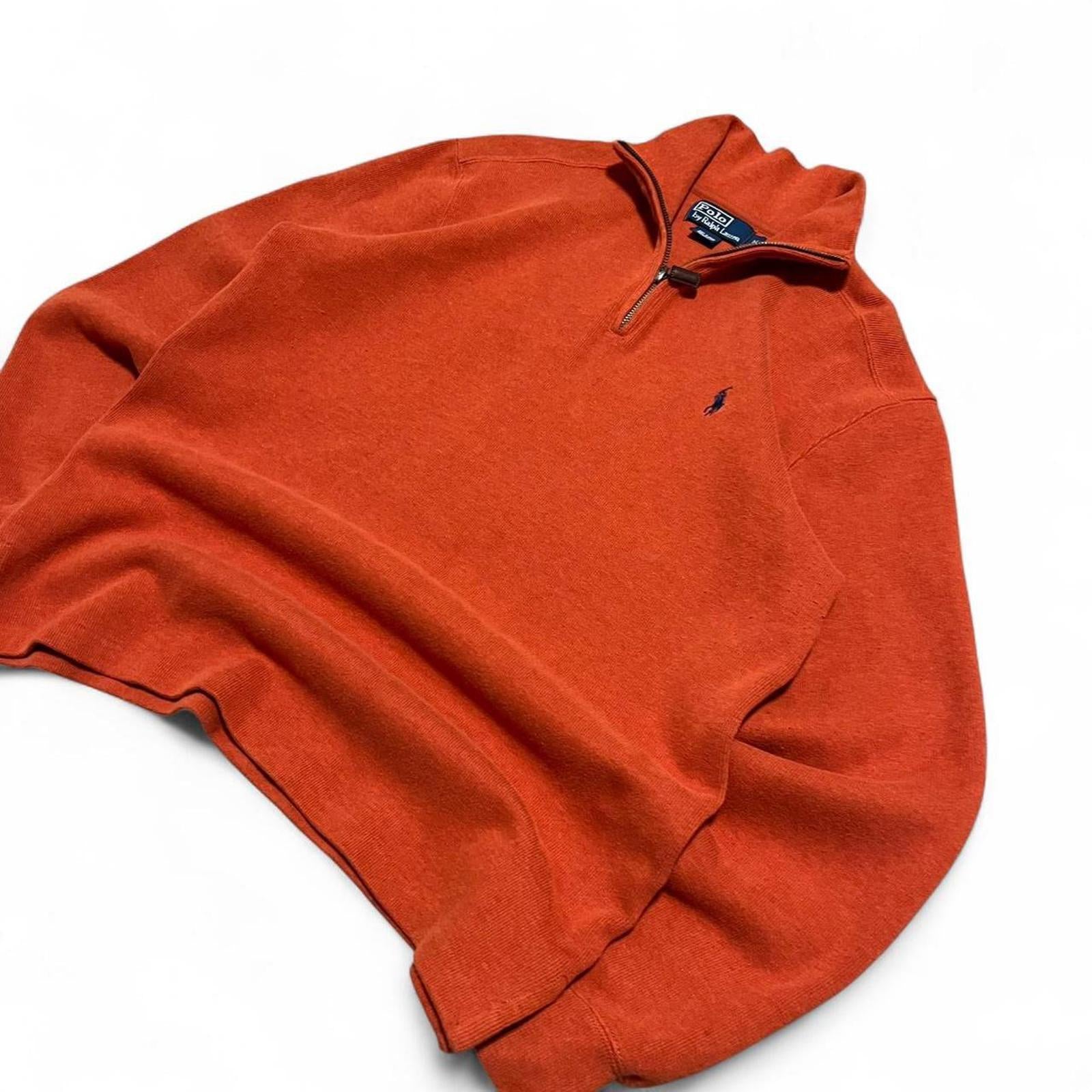 Vintage Clothing Vintage 90s Orange Polo Ralph Lauren Quarter Zip Polo Ralph Lauren - uptwn vintage - ada15b45-faca-4772-acb7-524ed587e4f3