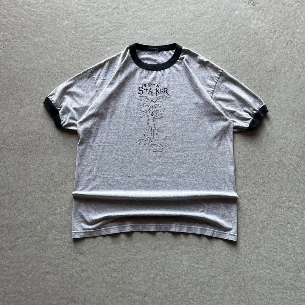 Vintage Clothing Vintage 90s Six Flags Wile-e Coyote Ringer T-Shirt American Vintage - uptwn vintage - bba12c0d-078c-4c6e-99b2-764404bb6fdb
