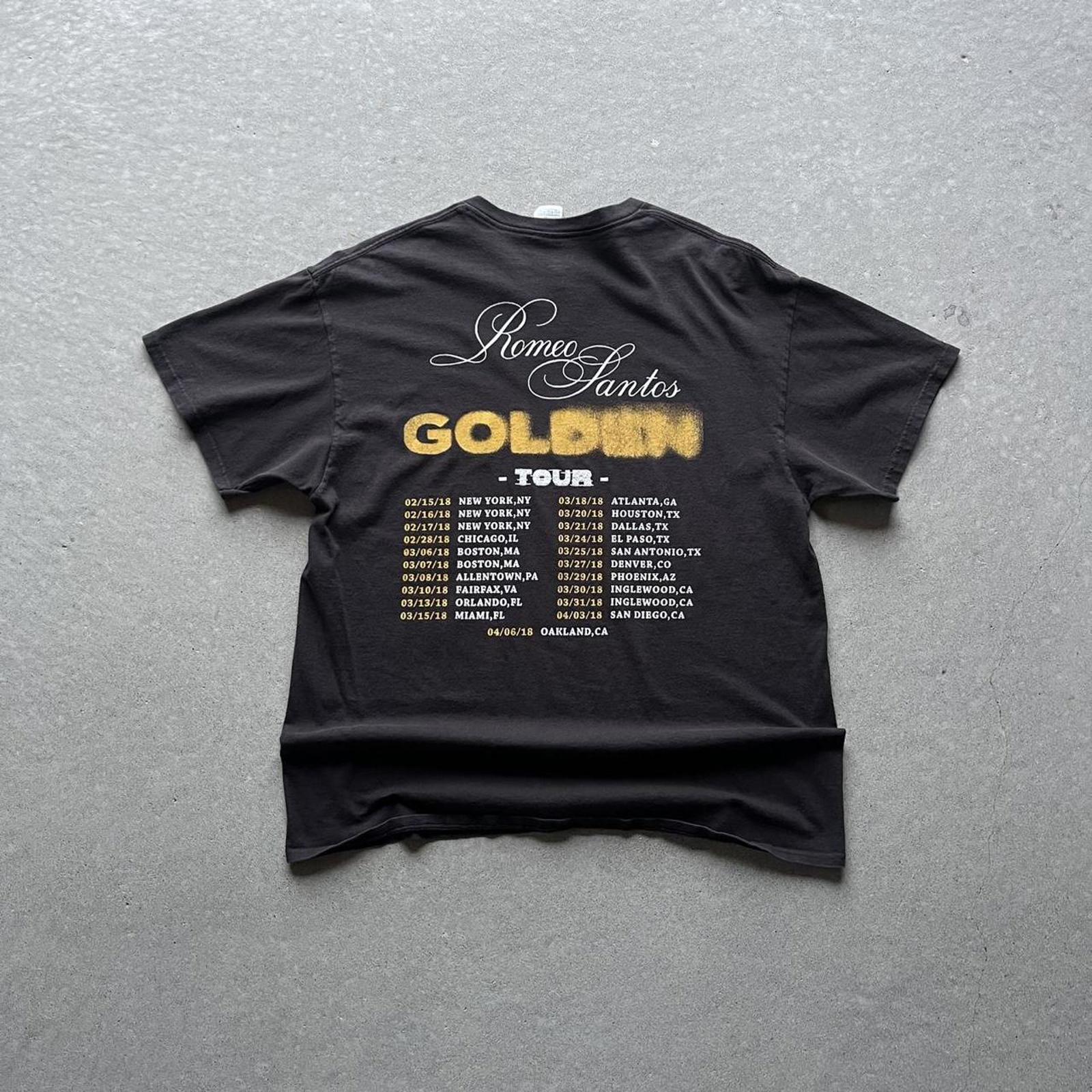 2018 Romeo Santos Golden Tour Graphic T Shirt - Uptwn Vintage
