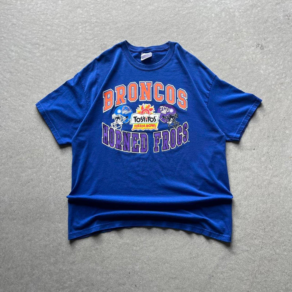 Vintage Y2K Boise State And TCU Football T-Shirt - Uptwn Vintage