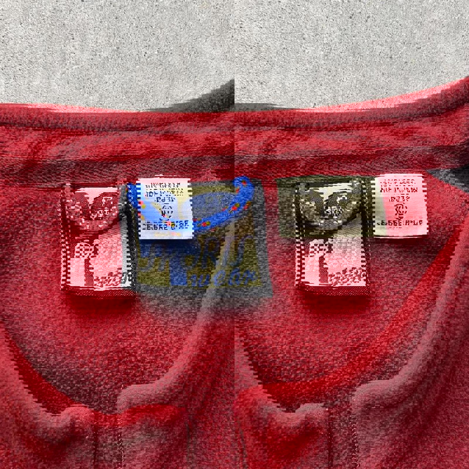 Vintage 90s Red Fleece Zip Up Jacket