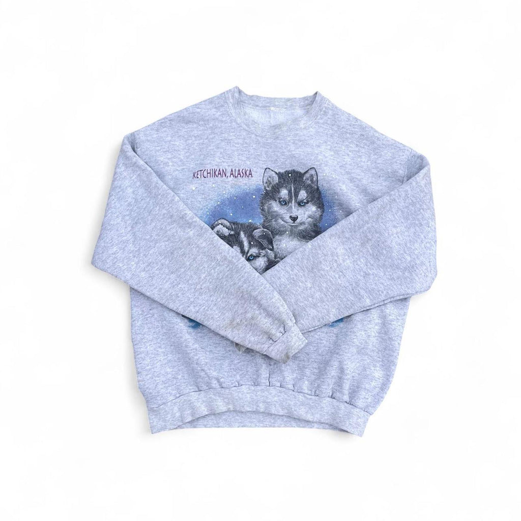 Vintage 90s Ketchikan Alaska Husky Dog Nature Crewneck American Vintage - uptwn vintage - c6a62091-2294-4df1-90f8-791e7bfa09d1