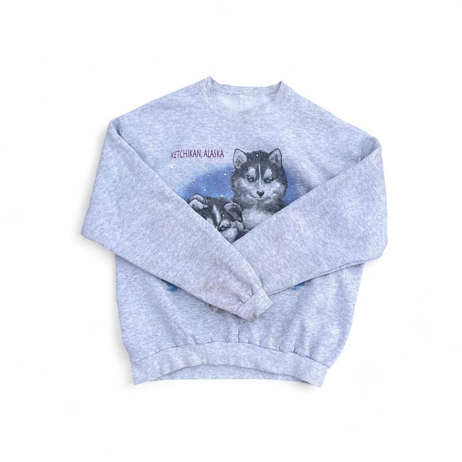 Vintage 90s Ketchikan Alaska Husky Dog Nature Crewneck American Vintage - uptwn vintage - c6a62091-2294-4df1-90f8-791e7bfa09d1