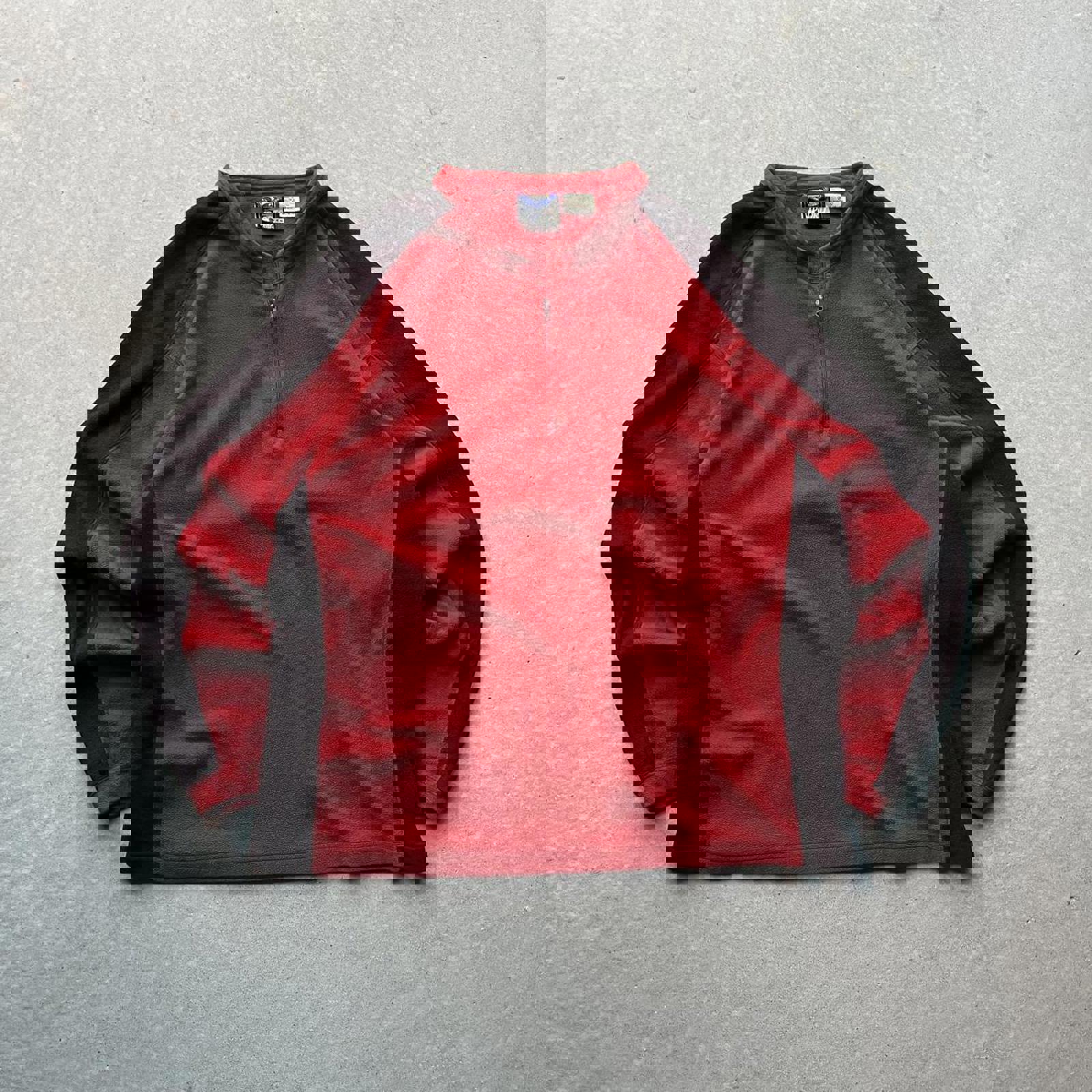 Vintage 90s Red Fleece Zip Up Jacket