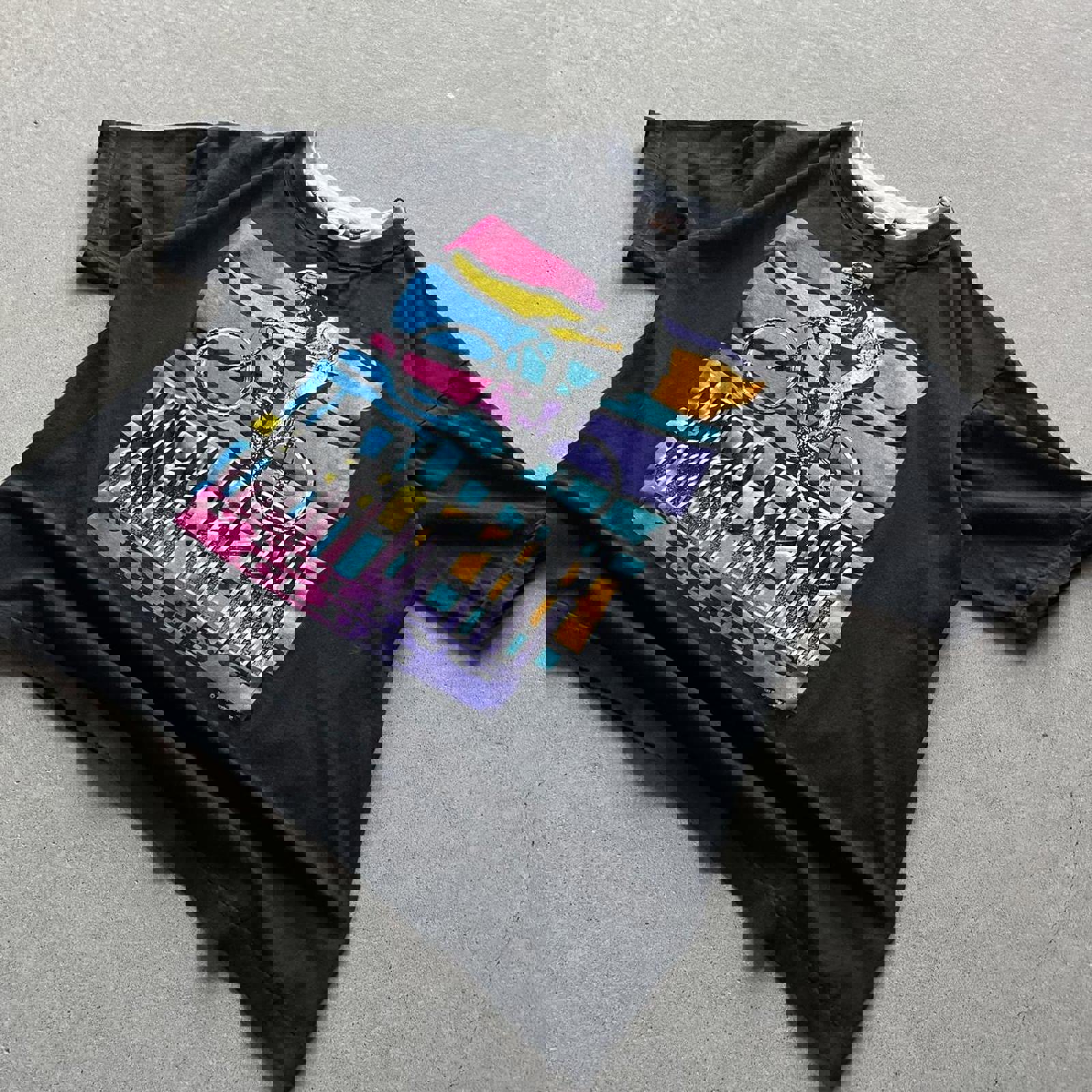 Vintage 80s Retro Style Bicycle T-Shirt