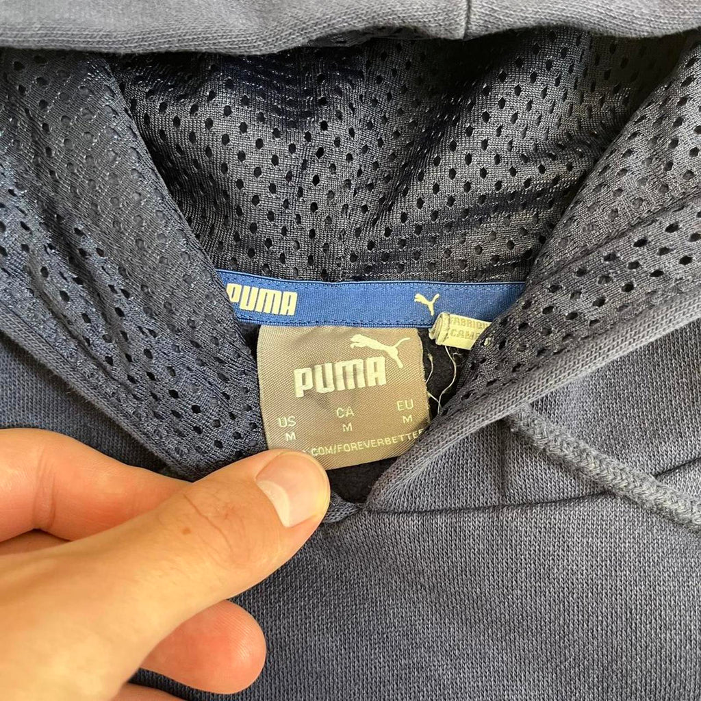 Vintage Y2K Navy And White Puma Hoodie PUMA - uptwn vintage - e36a0ede-3f6f-43f7-b3a4-c98ac1e4b83e