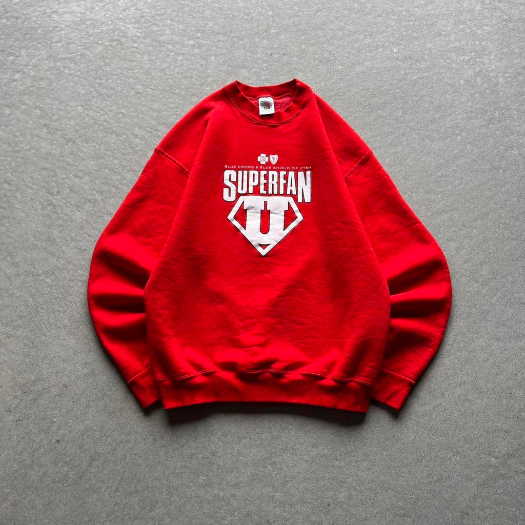Vintage Clothing Vintage 90s University Of Utah Superfan Sweatshirt Fruit of the Loom - uptwn vintage - e3b633c2-0331-4944-b505-3a5e4100b796