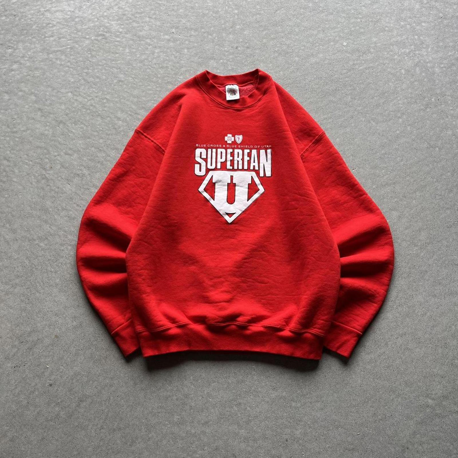 Vintage Clothing Vintage 90s University Of Utah Superfan Sweatshirt Fruit of the Loom - uptwn vintage - e3b633c2-0331-4944-b505-3a5e4100b796