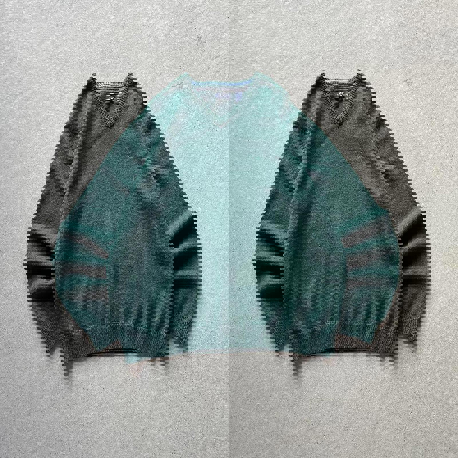 Vintage Style Green Izod Knit Sweater