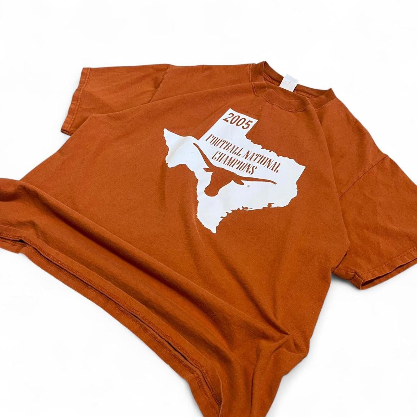 Vintage 2005 Texas Longhorns National Champions Football T-Shirt