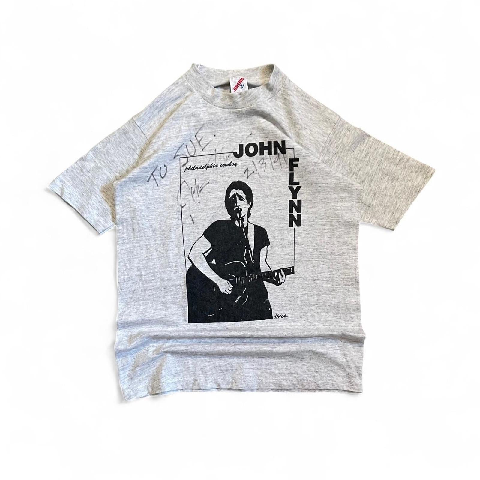 Vintage 1991 Signed John Flynn Concert T-Shirt JERZEES e7027f78-07a6-4bbb-b548-09d0e9253e03