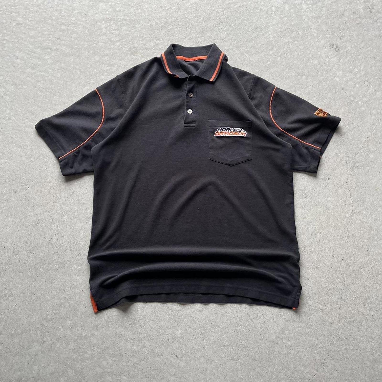 Vintage Y2K Harley Davidson Polo Shirt - Uptwn Vintage