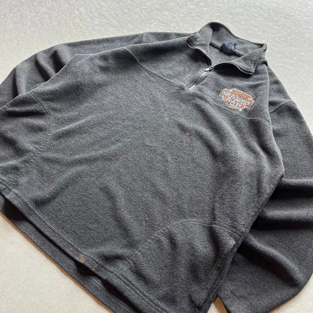 Vintage 90s Harley Davidson Quarter-Zip - Uptwn Vintage