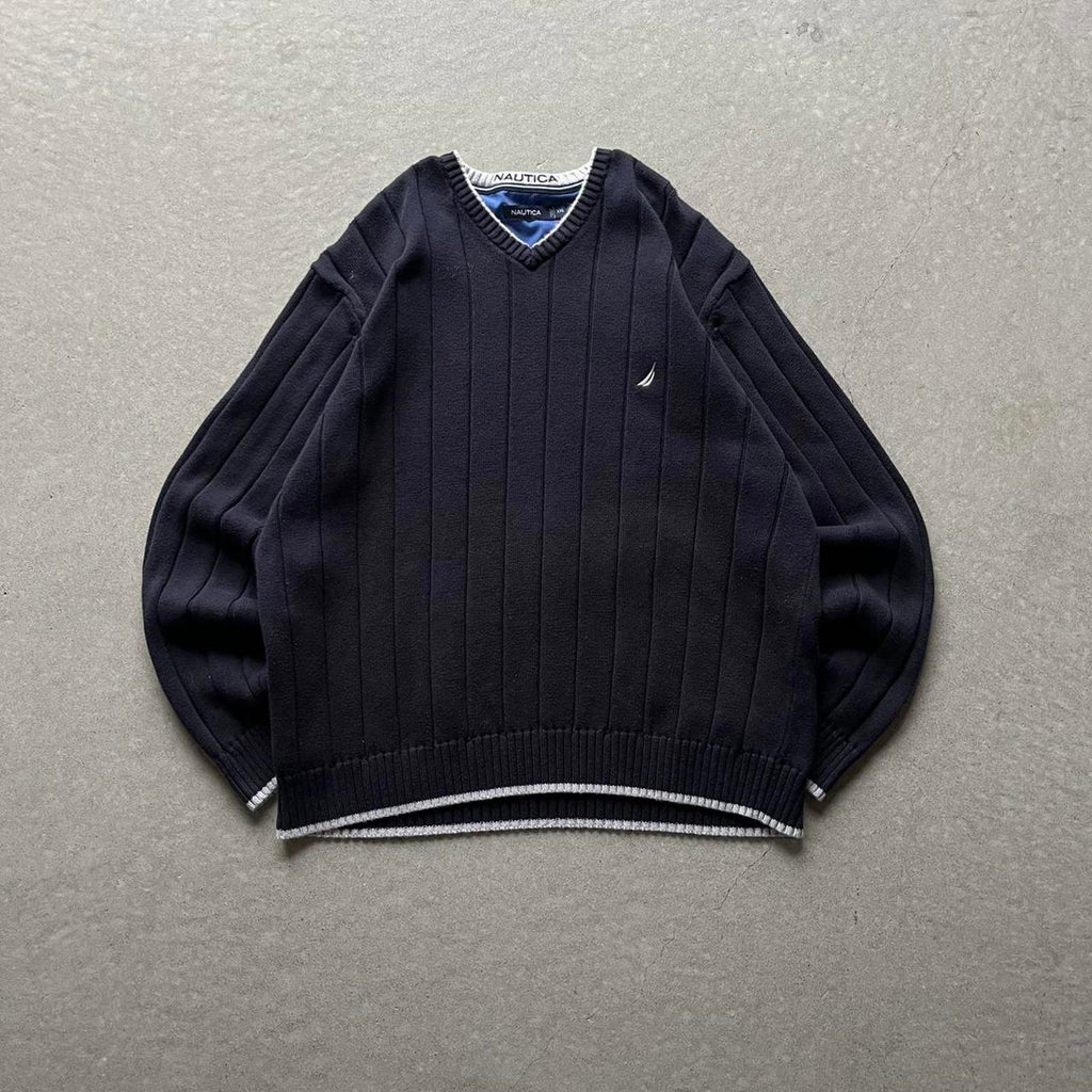 Vintage Y2K Navy Knit Nautica Sweater