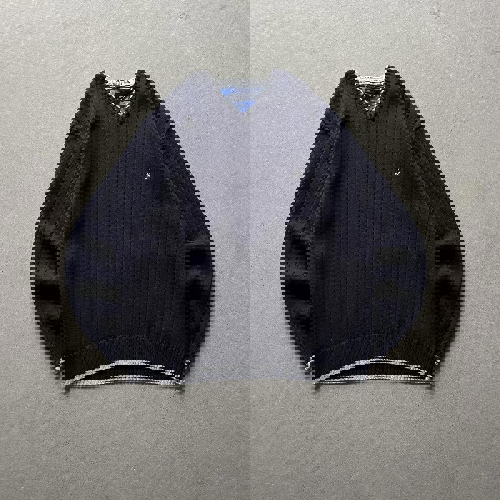 Vintage Y2K Navy Knit Nautica Sweater