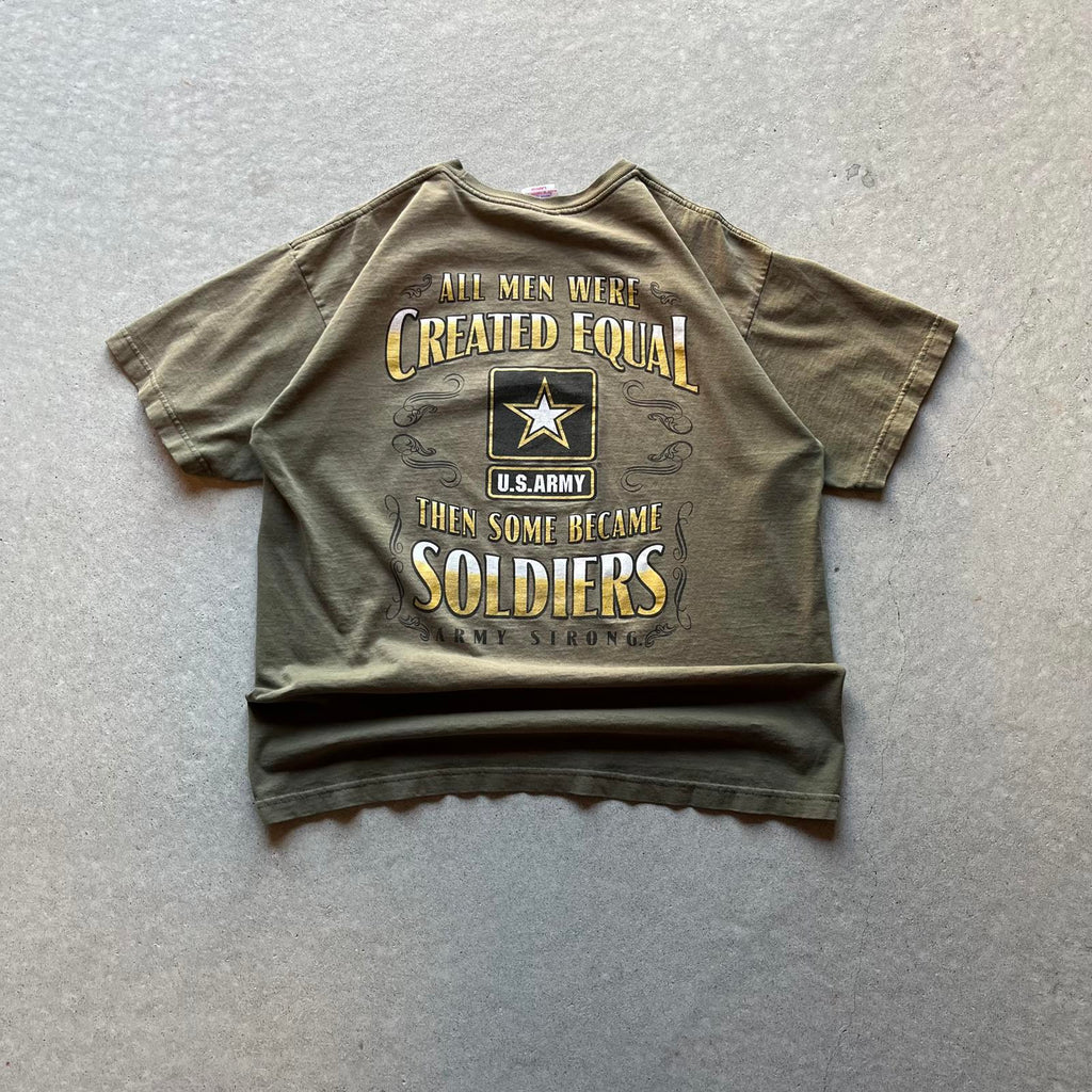 Vintage Clothing Vintage Y2K Thrashed Green US Army T-Shirt American Vintage - uptwn vintage - ee67e31f-1604-4d55-8260-96721bf79b1d_3467d4b8-9558-476c-90c0-da59dd9a0fc4