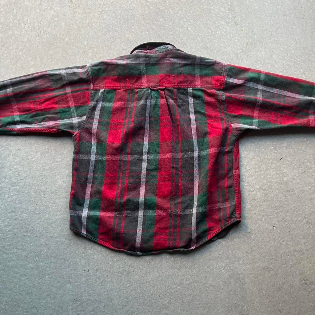 Vintage 90s Eddie Bauer Red Flannel Shirt - Uptwn Vintage