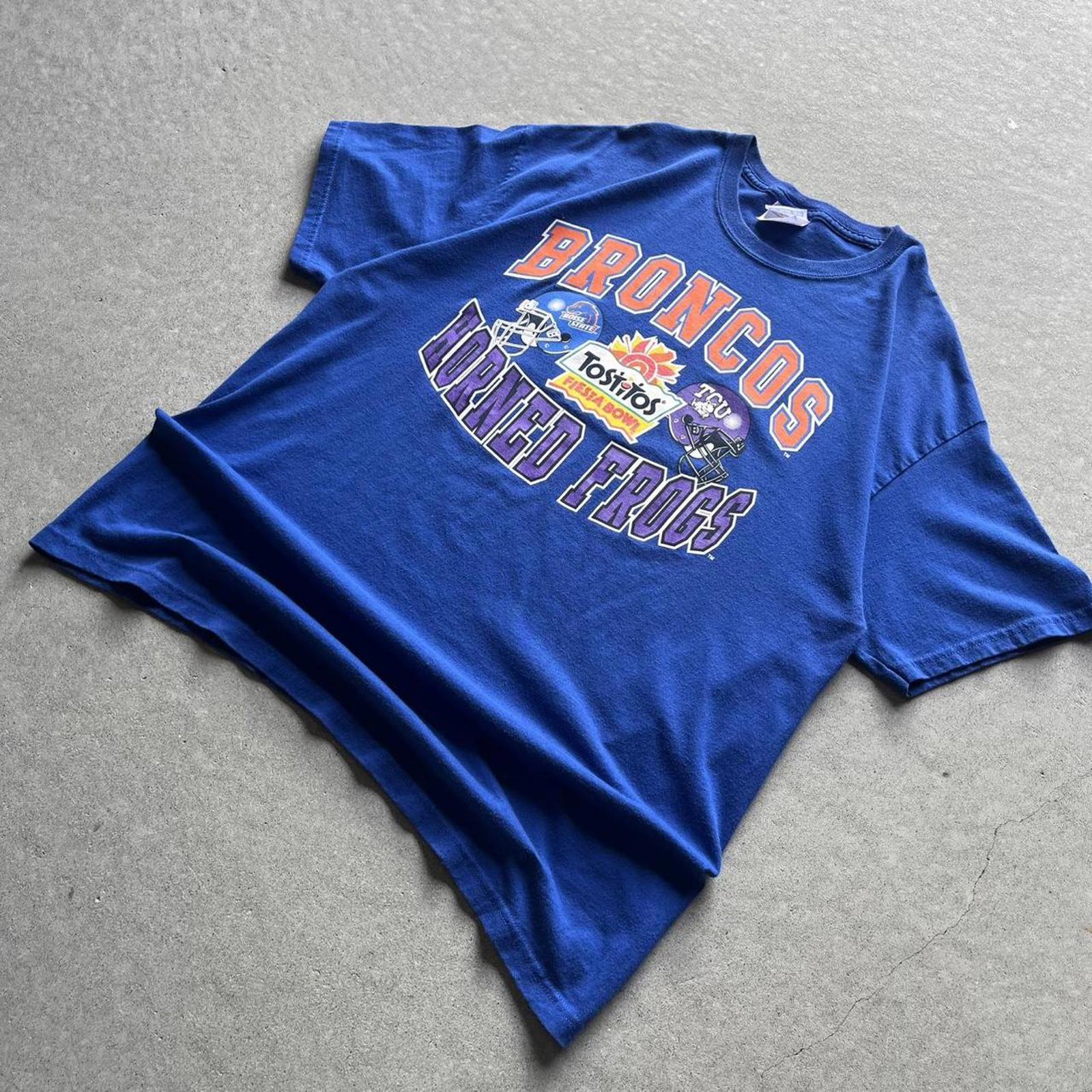 Vintage Y2K Boise State And TCU Football T-Shirt - Uptwn Vintage