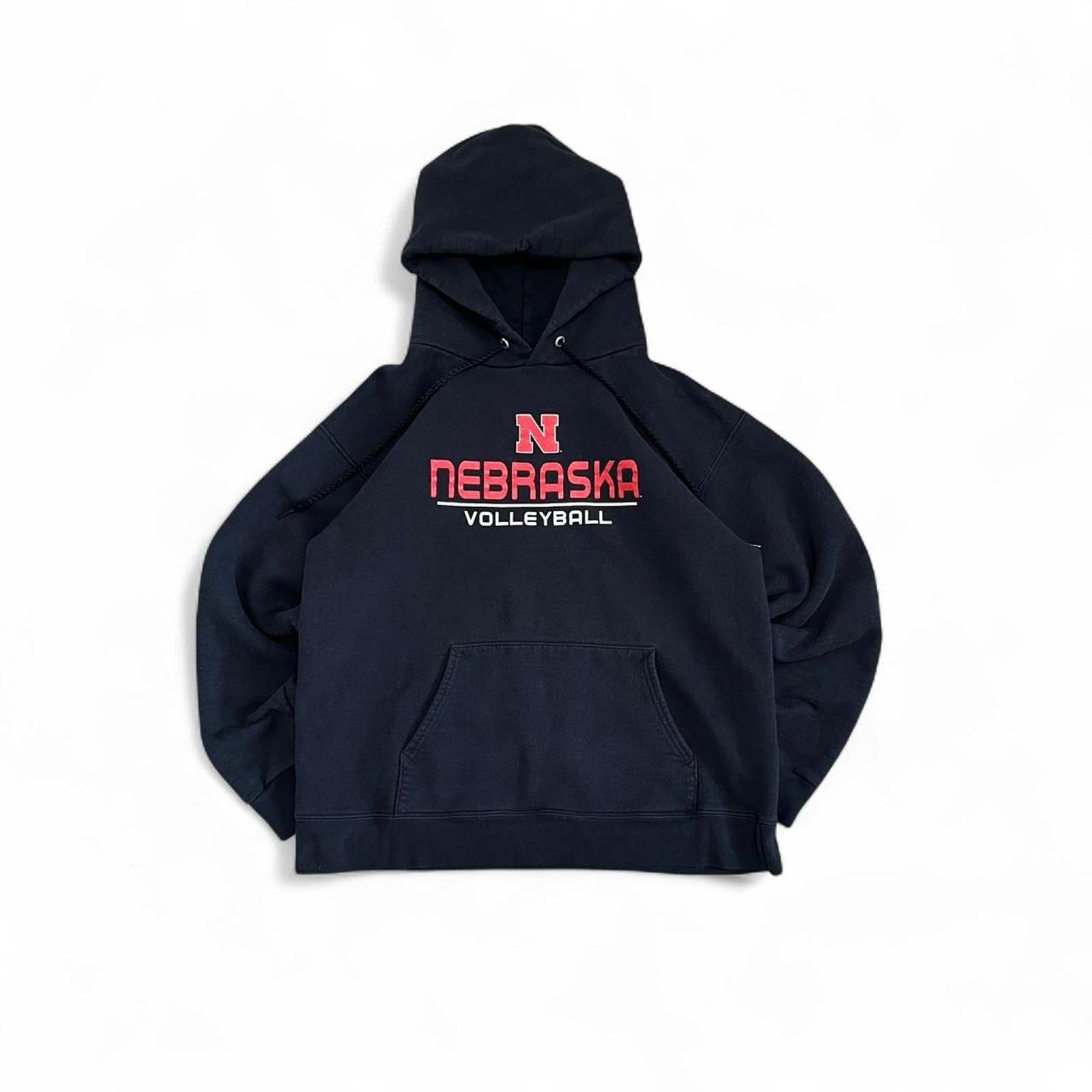 Vintage 90s University Of Nebraska Volleyball Hoodie Hanes - uptwn vintage - ef880a0f-6c44-4fa7-8d88-50e4e6462601
