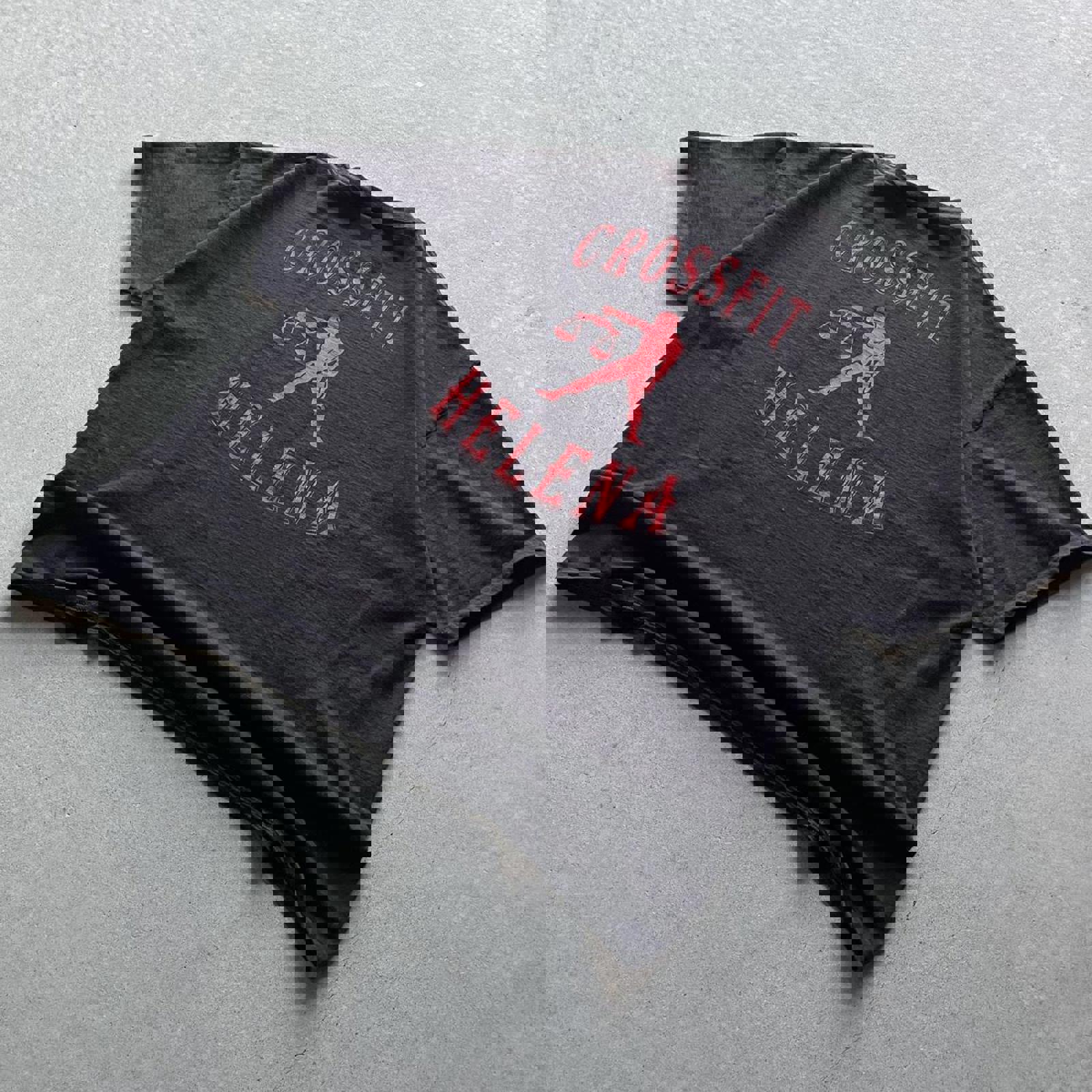 Vintage Y2K Faded Black CrossFit T-Shirt