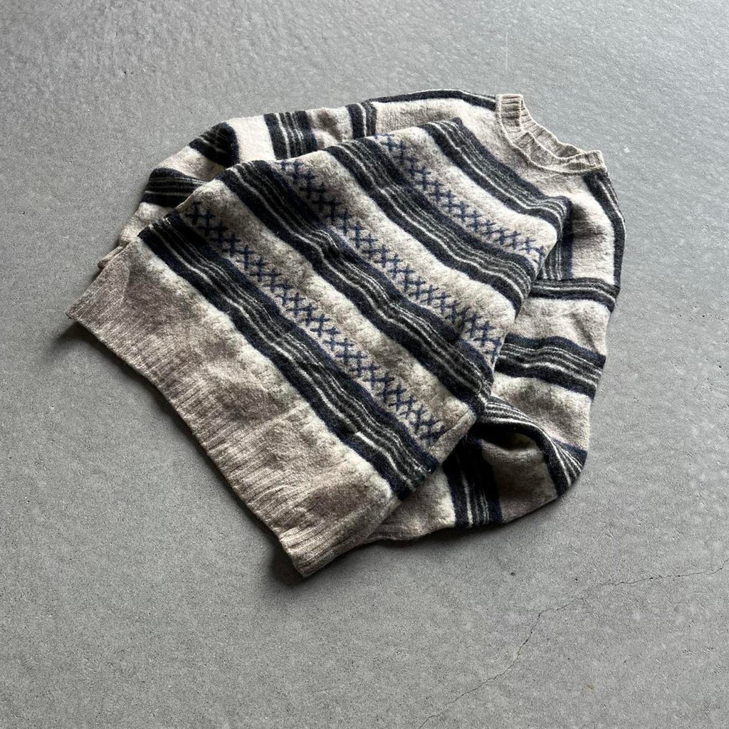 Vintage Clothing Vintage 80s Made In Italy Striped Wool Sweater United Colors Of Benetton - uptwn vintage - f5ccac25-528a-48eb-8d97-151506aa2821