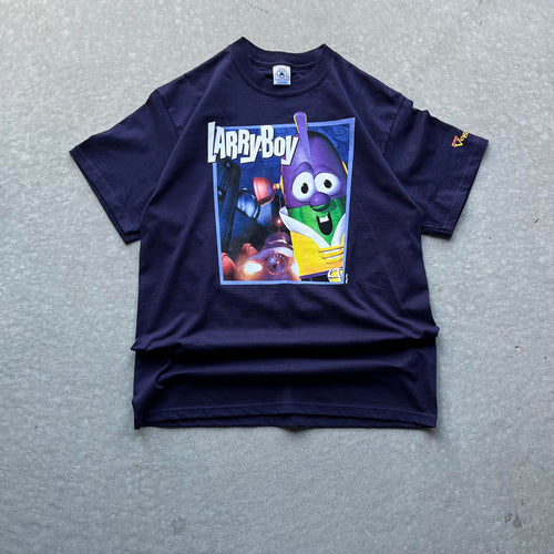 Rare Vintage 90s Larry Boy Veggie Tales Grail T-Shirt