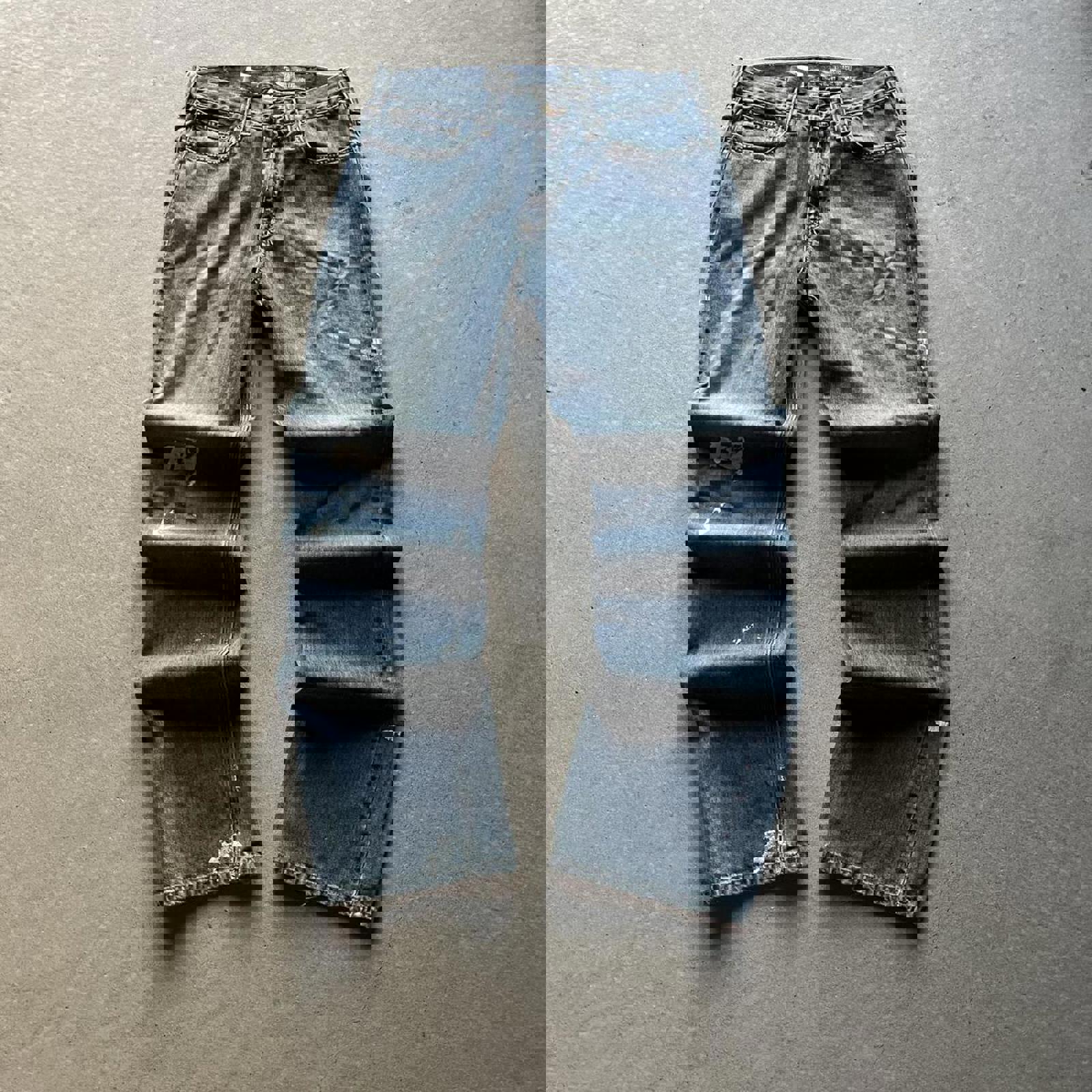 Vintage Style Paint Splattered Carhartt Jeans